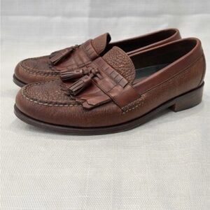 H.S. Trask Bozeman Montana Mens Casual Loafers Shoes 12m Brown Tassels Slip On